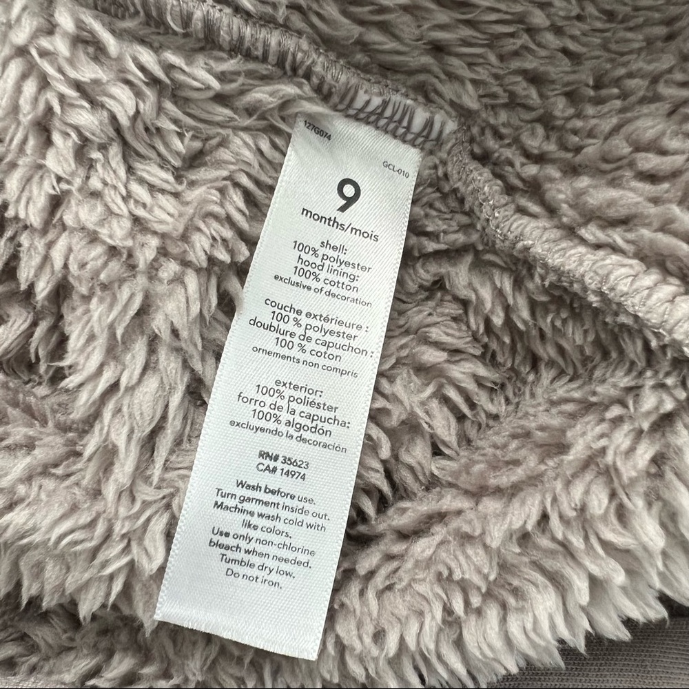 Carter’s Winter Pram Suit, Grey, Size 9 Months - Picture 7 of 8